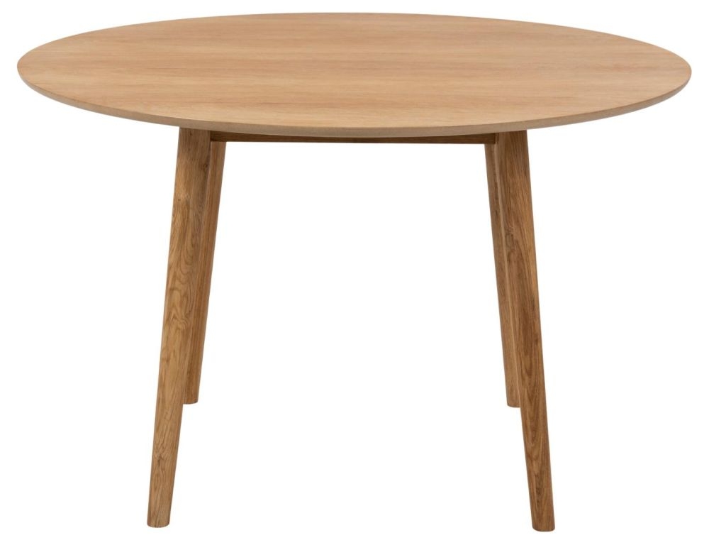 Nagano Oak Veener 4 Seater Round Dining Table 120cm