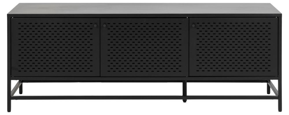 Newcastle Matt Black 3 Door Large Sideboard