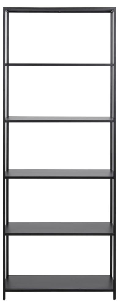 Newcastle Matt Black Open Tall Bookcase