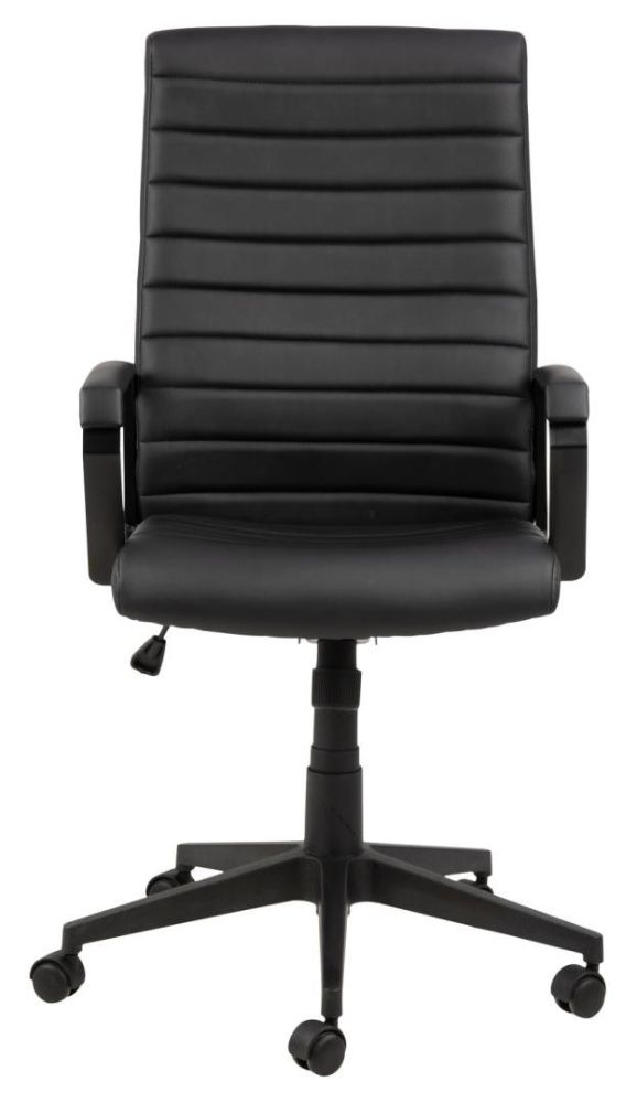 Charles Black Faux Leather Office Chair