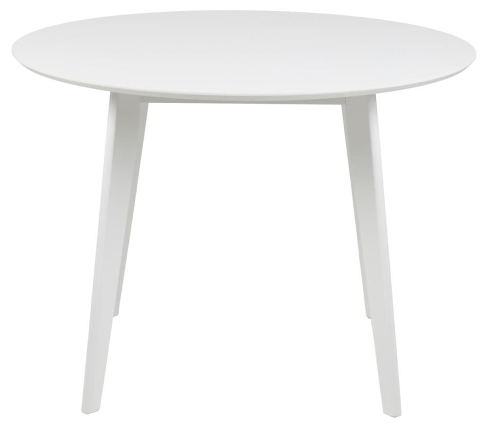 Roxby White 2 Seater Round Dining Table 105cm