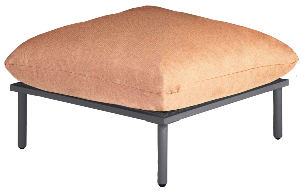 Alexander Rose Beach Lounge Flint Footstool With Cushion