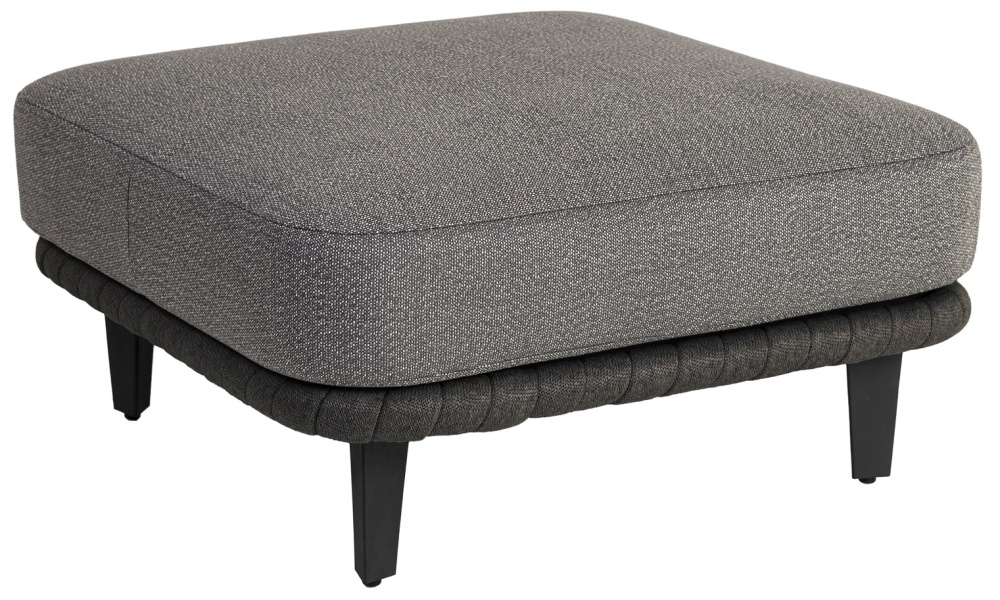 Alexander Rose Cordial Luxe Dark Grey Ottoman With Cushion