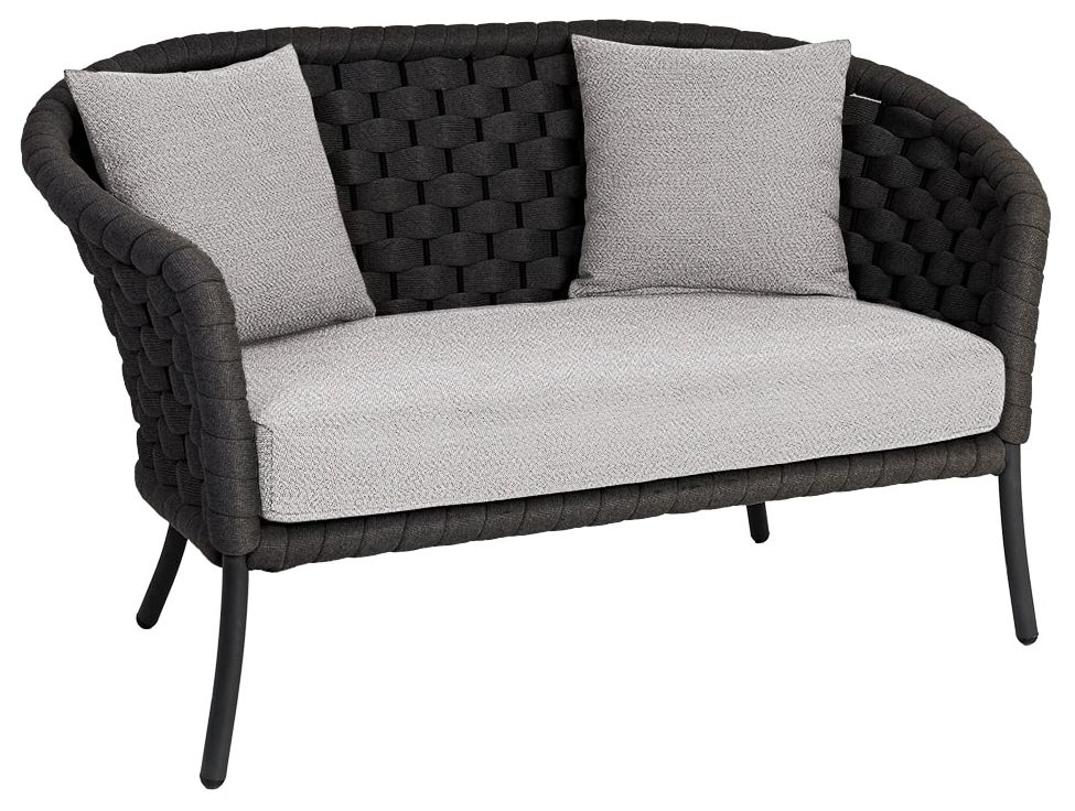 Alexander Rose Cordial Luxe Dark Grey 2 Seater Sofa