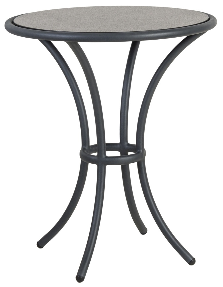 Alexander Rose Cordial Grey Bistro Table With Pebble Hpl Top