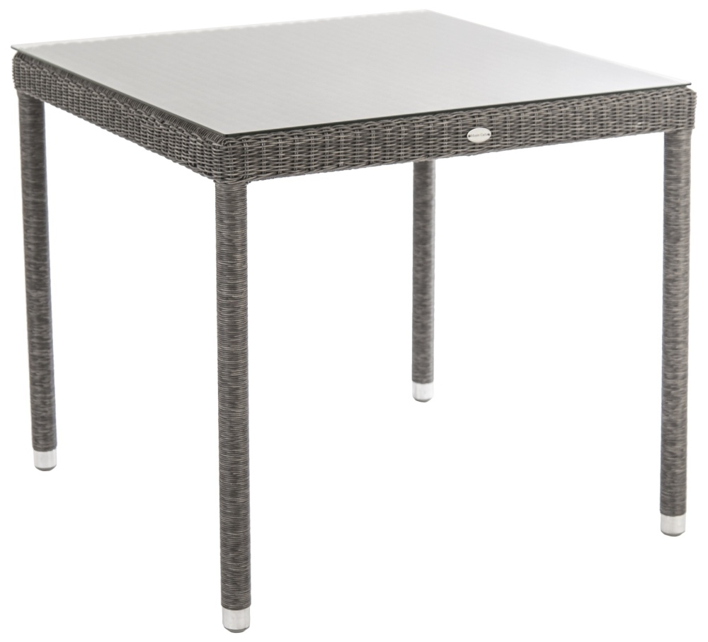 Alexander Rose Monte Carlo 80cm Square Dining Table With Glass