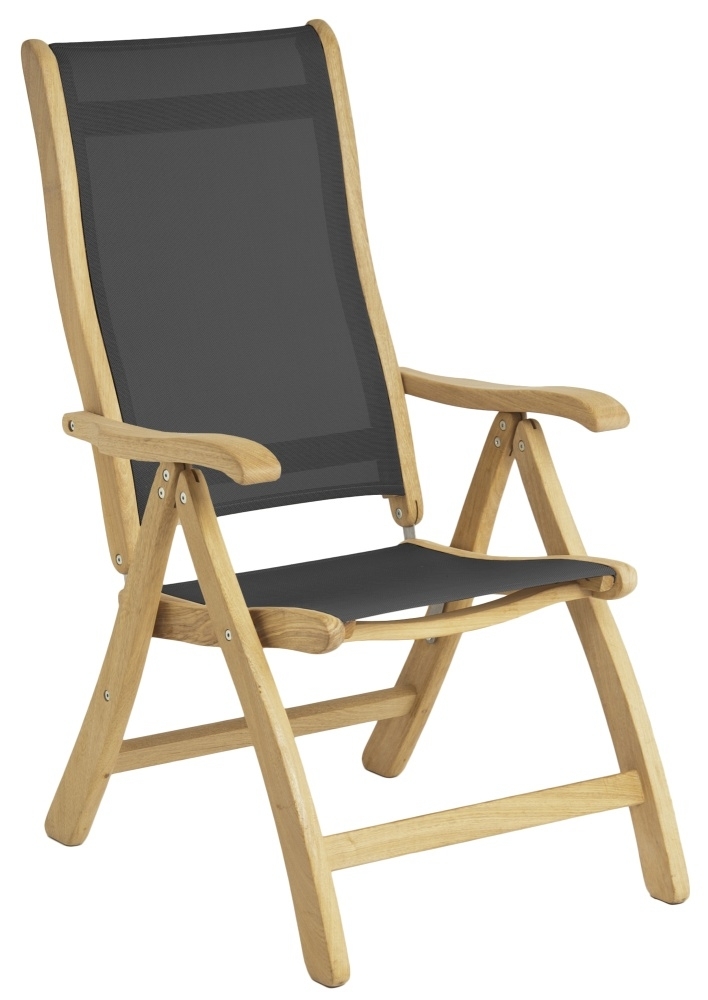 Alexander Rose Roble Recliner Dining Chair With Charcoal Sling Sold In Pairs