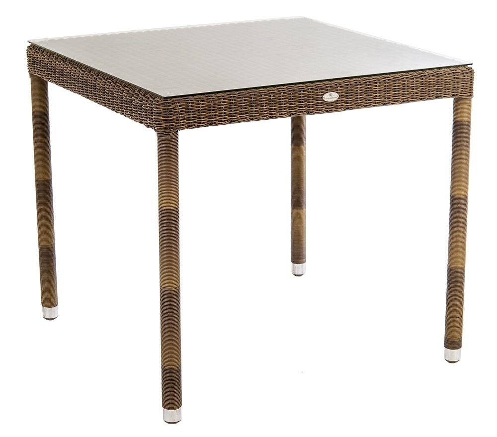 Alexander Rose San Marino 80cm Square Dining Table With Glass