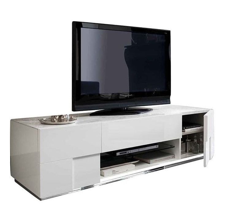 Product photograph of Alf Italia Canova White High Gloss Tv Unit from Choice Furniture Superstore