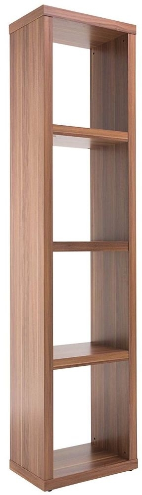 Alphason Maine Walnut Narrow Bookcase