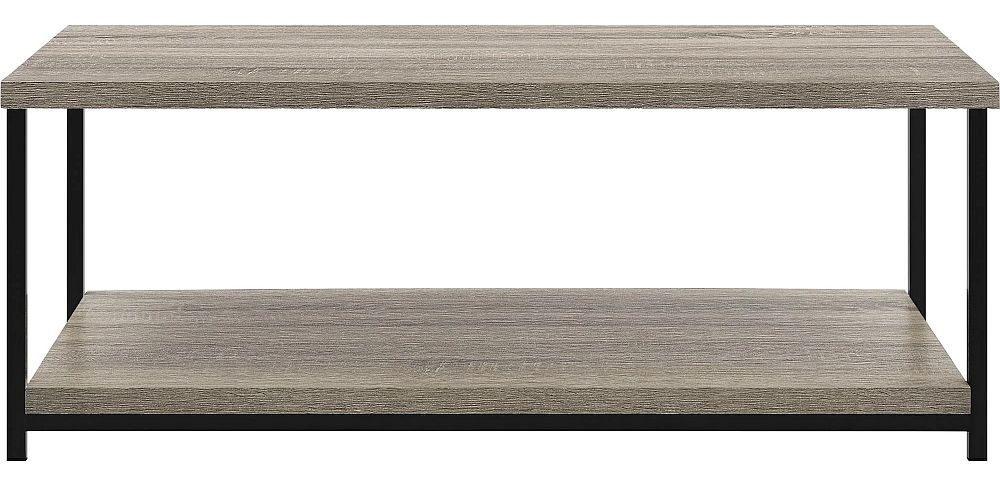 Alphason Elmwood Distressed Grey Oak And Black Coffee Table