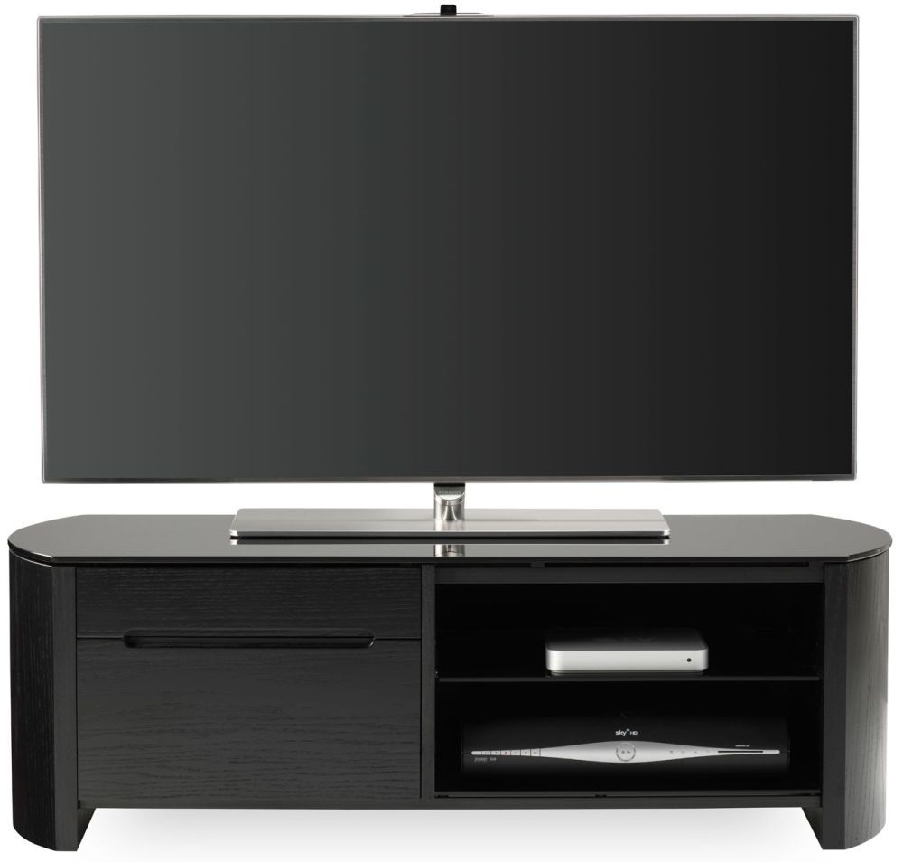 Alphason Finewood Black Oak Tv Cabinet For 50inch Fw1100cbblk