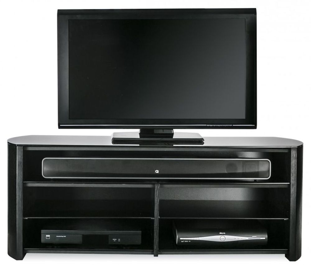 Alphason Finewood Black Oak Tv Cabinet For 58inch Fw1350sbblk