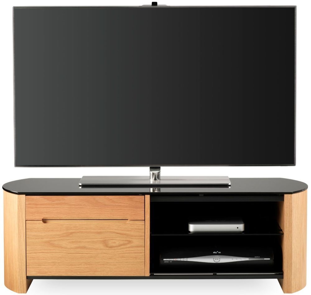 Alphason Finewood Light Oak Tv Cabinet For 50inch Fw1100cblo