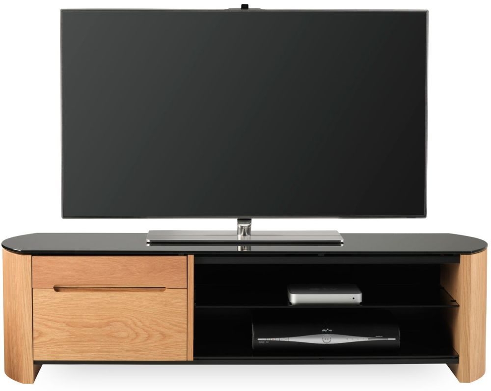 Alphason Finewood Light Oak Tv Cabinet For 58inch Fw1350cblo