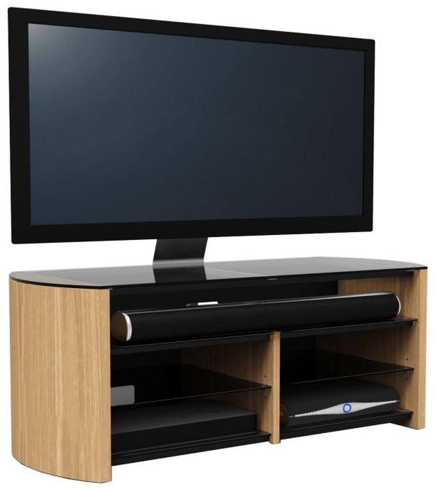 Alphason Finewood Light Oak Tv Cabinet For 58inch Fw1350sblo