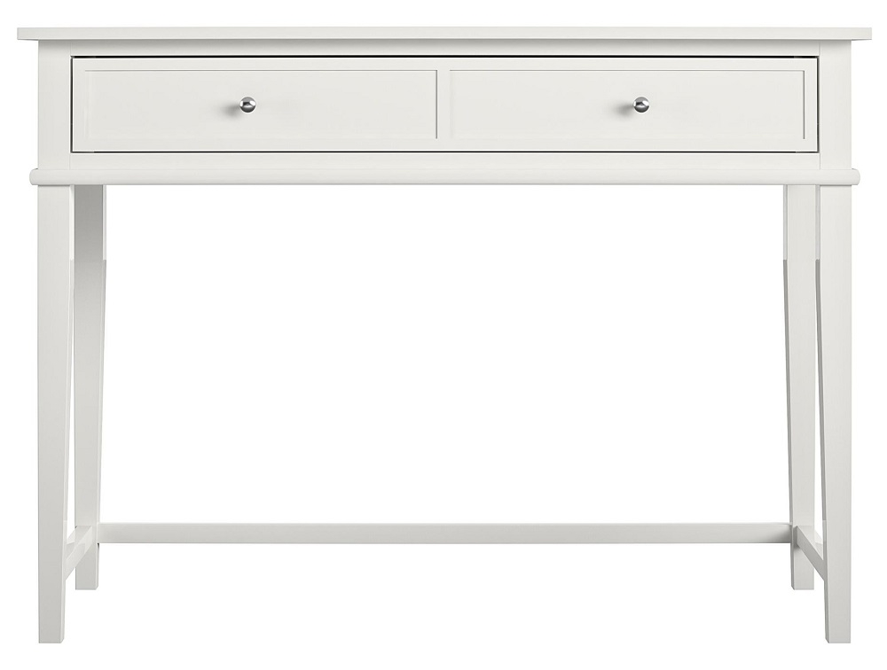 Alphason Franklin White Painted 2 Drawer Writing Desk