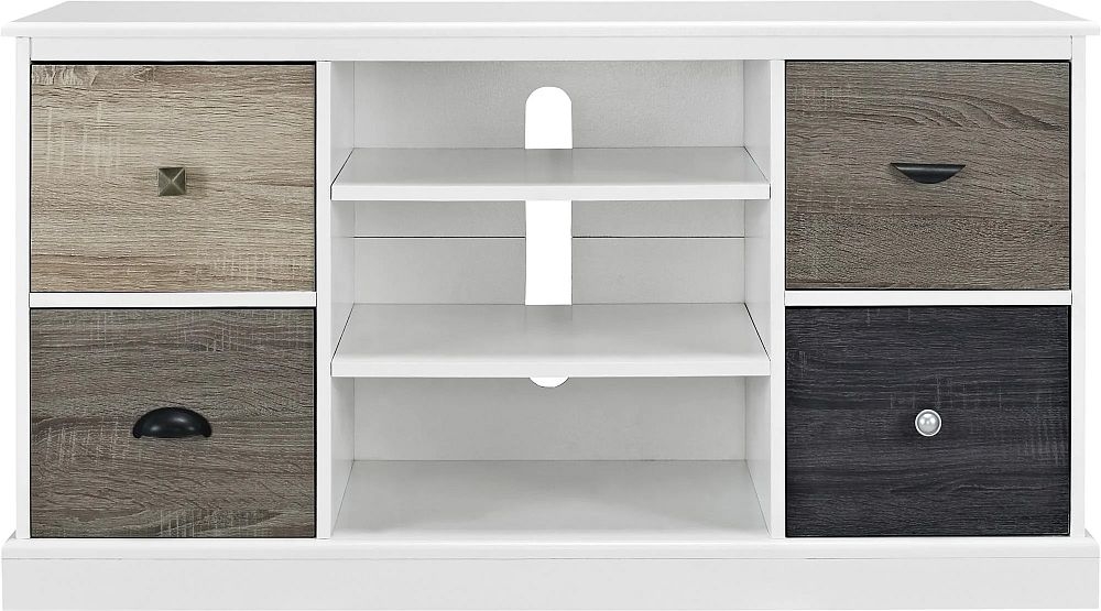 Alphason Mercer White 4 Drawer Tv Unit 50inch