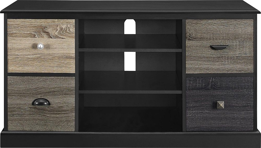 Alphason Mercer Black 4 Drawer Tv Unit 50inch