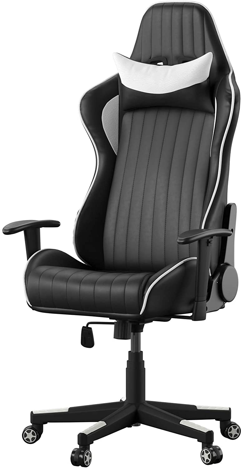 Alphason Senna Black And White Faux Leather Office Chair Aoc5126whi