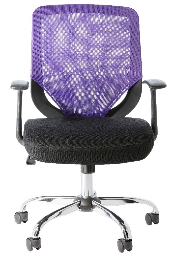 Alphason Atlanta Mesh Fabric Office Chair Black And Purple Aoc9201mpur
