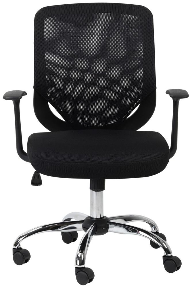 Alphason Atlanta Black Mesh Fabric Office Chair Aoc9201m