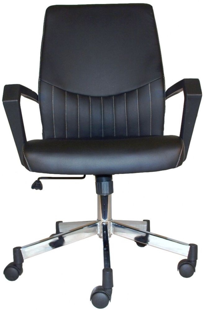 Alphason Brooklyn Black Faux Leather Office Chair Aoc3122blk