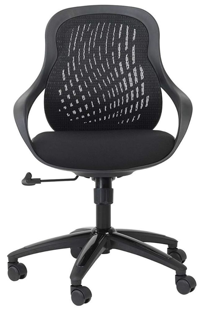 Alphason Croft Black Mesh Fabric Office Chair Aoc1010mblk