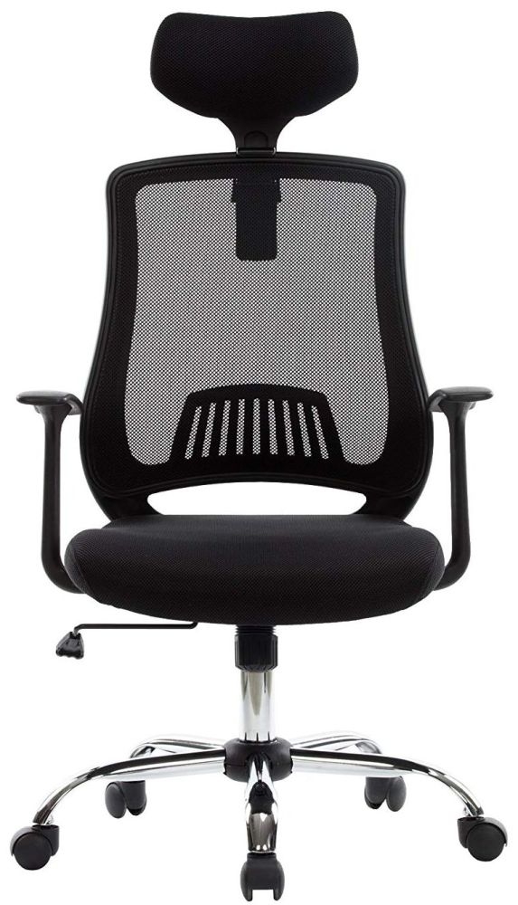 Alphason Florida Black Mesh Fabric Office Chair Aoc4125blk