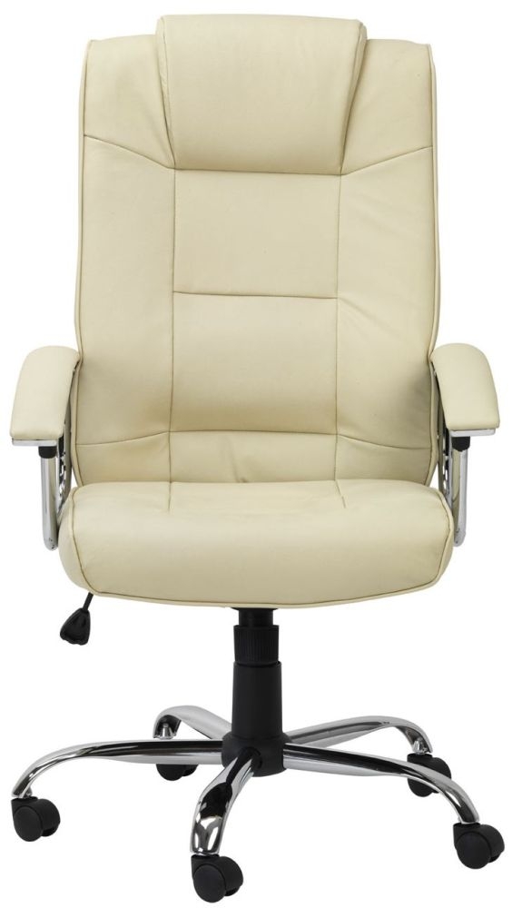 Alphason Houston Cream Leather Office Chair Aoc4201alcm