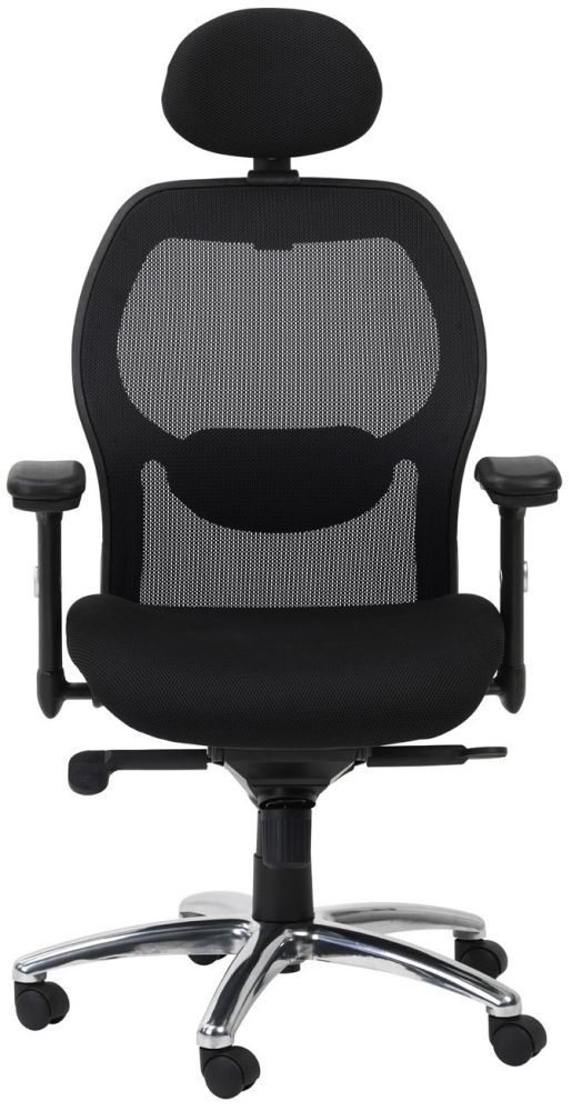 Alphason Portland Black Mesh Fabric Office Chair Aoc7301m