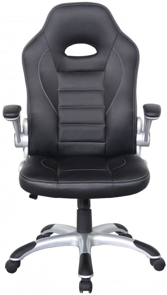 Alphason Talladega Black Faux Leather Office Chair Aoc8211blk