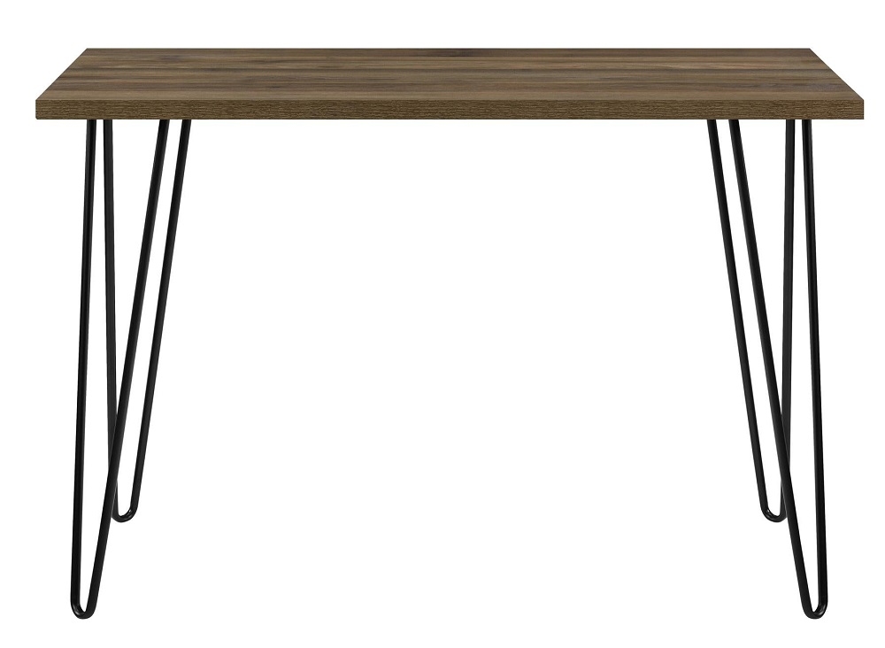 Alphason Owen Florence Walnut Retro Industrial Desk With Hairpin Legs