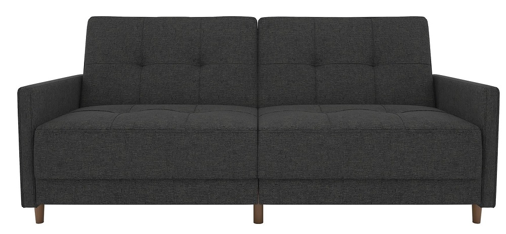 Andora Grey Linen Fabric 2 Seater Sprung Sofa Bed