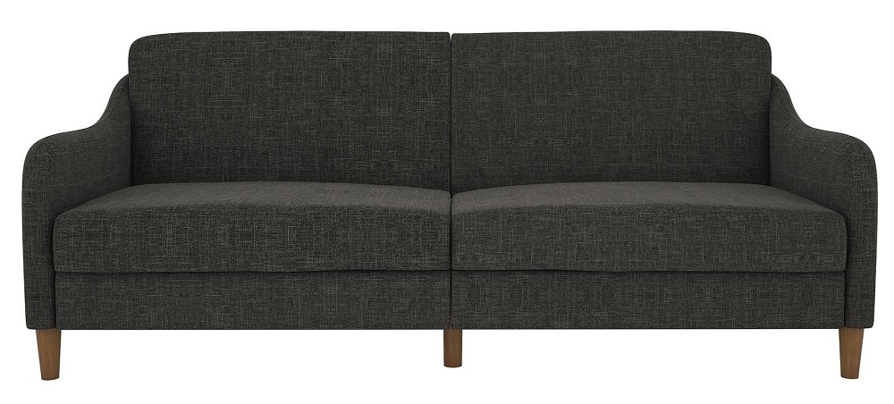 Jasper Grey Linen Fabric 2 Seater Sprung Sofa Bed Linen