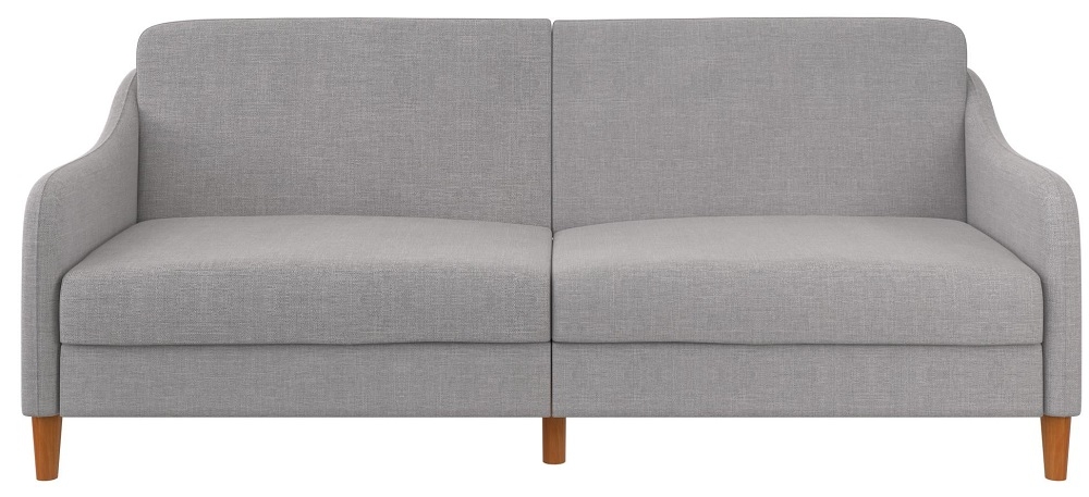 Jasper Light Grey Linen Fabric 2 Seater Sprung Sofa Bed Linen