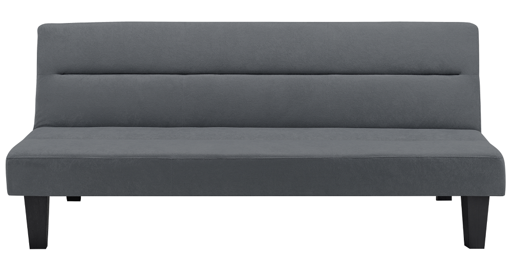 Kebo Futon Grey Velvet Fabric 2 Seater Sofa Bed