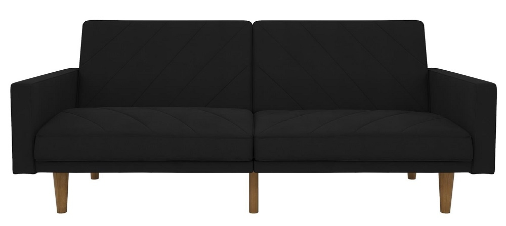 Paxson Black Linen Fabric 2 Seater Sofa Bed
