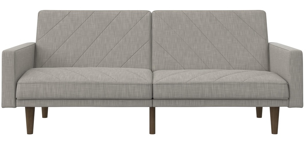Paxson Light Grey Linen Fabric 2 Seater Sofa Bed
