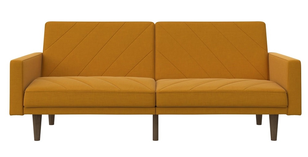 Paxson Mustrad Linen Fabric 2 Seater Sofa Bed