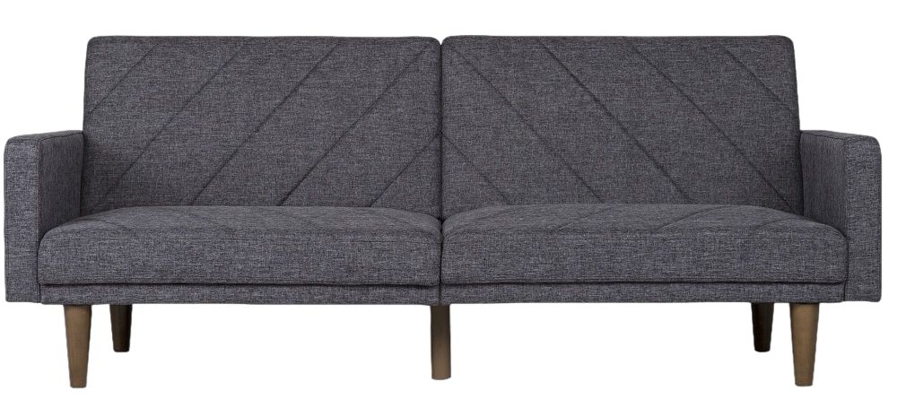 Paxson Dark Grey Linen Fabric 2 Seater Sofa Bed