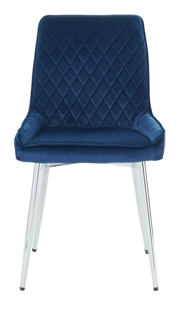 Aria Blue Velvet Dining Chair Set Of 4
