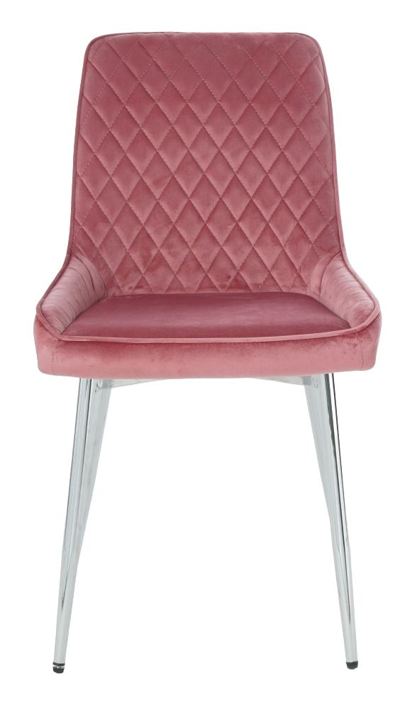 Aria Pink Velvet Dining Chair Set Of 4