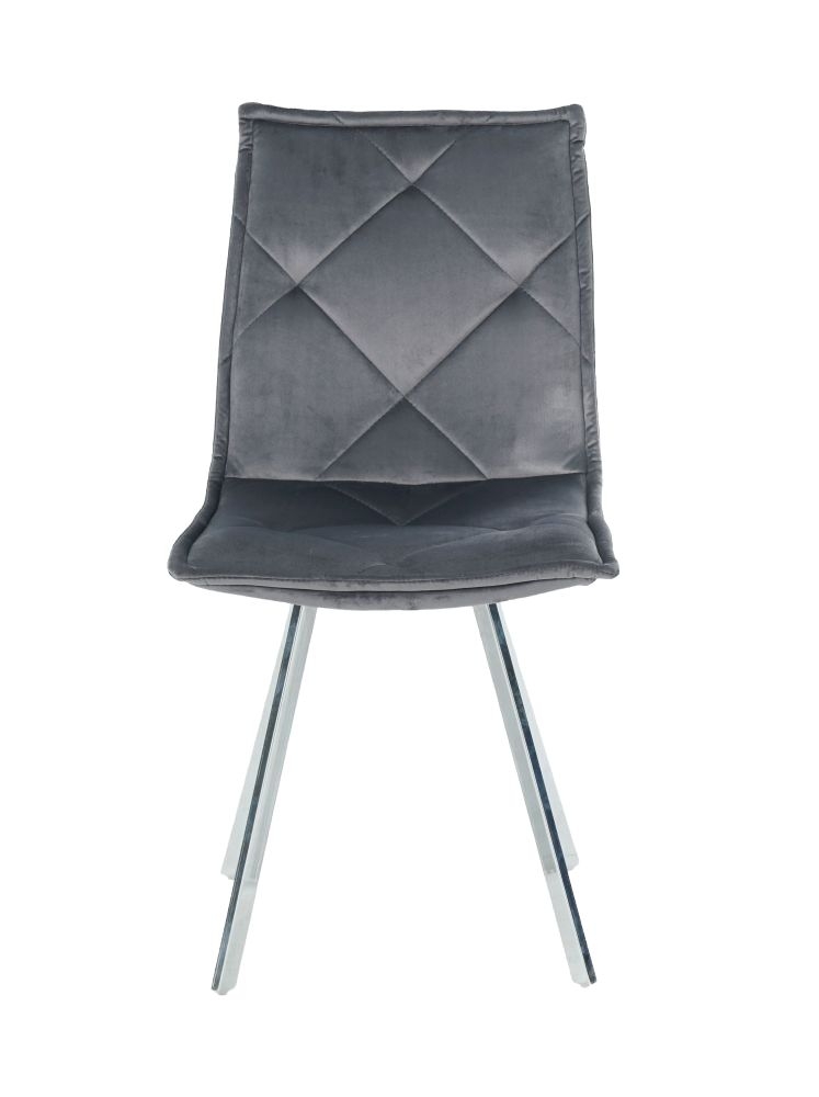 Bella Dark Grey Velvet Dining Chair Set Of 4