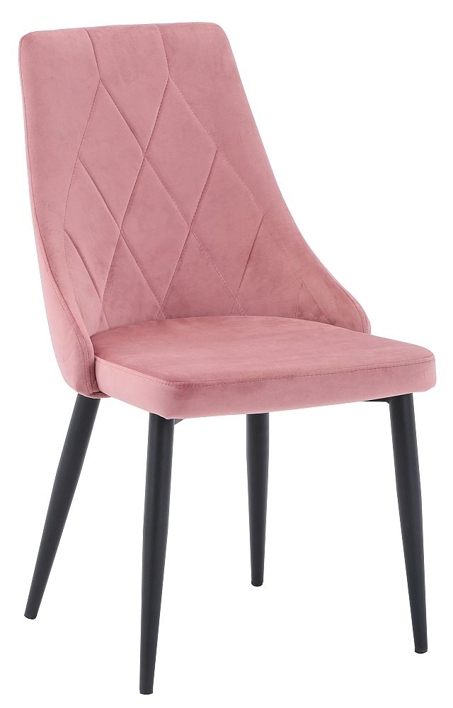 Darwen Pink Fabric Dining Chair Sold In Pairs