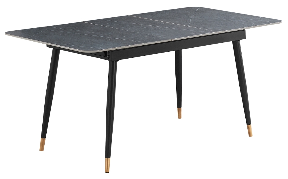 Knightsbridge Dark Grey Ceramic Top 46 Seater Extending Dining Table 130cm170cm