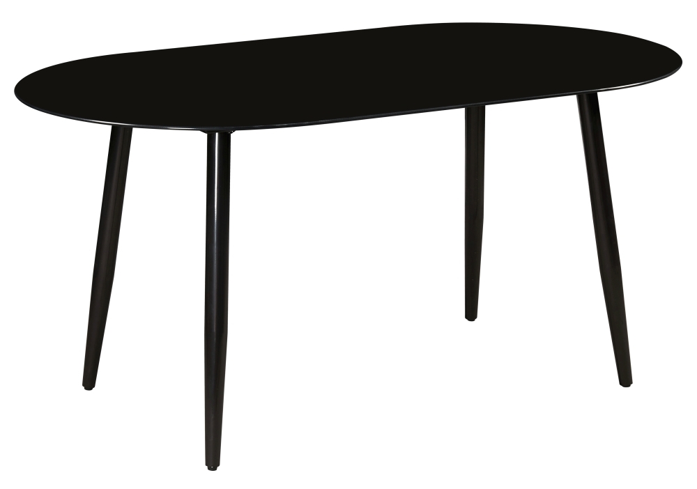 Barnet Black Painted 6 Seater Dining Table 160cm