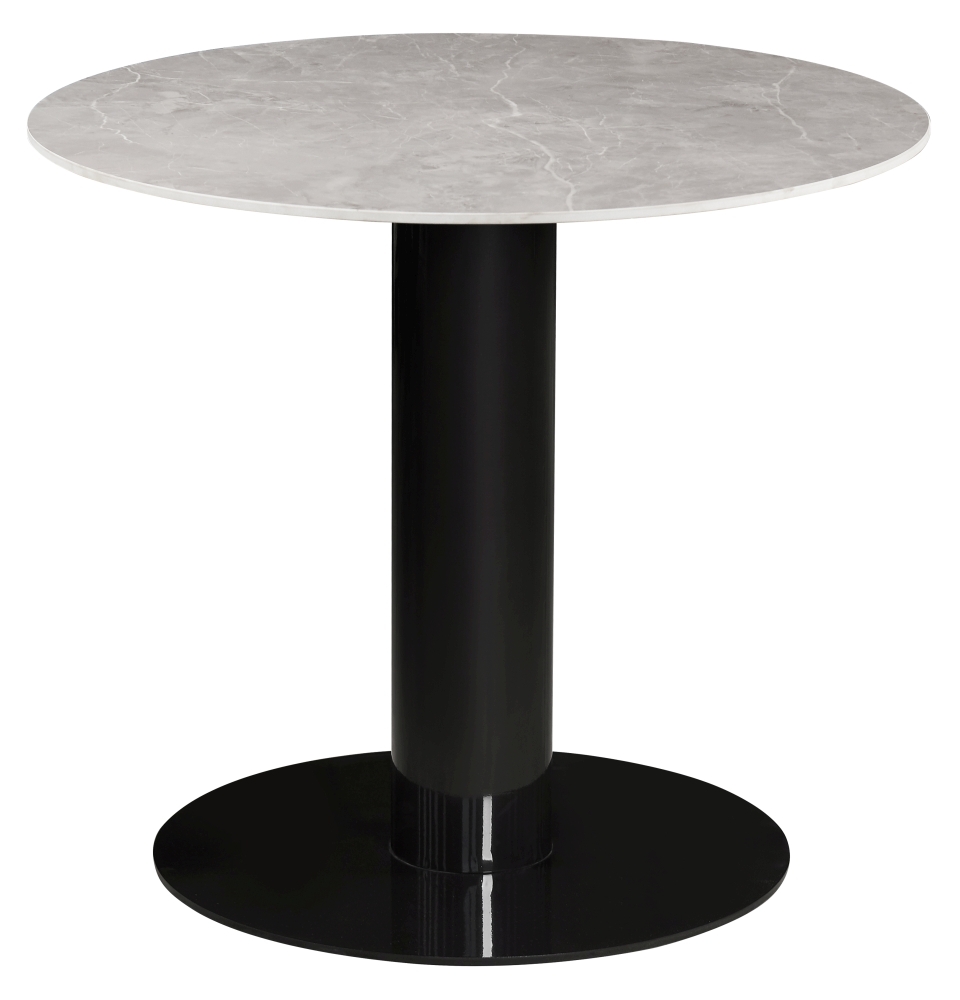 Chelsea Grey Ceramic Top 2 Seater Round Dining Table 90cm