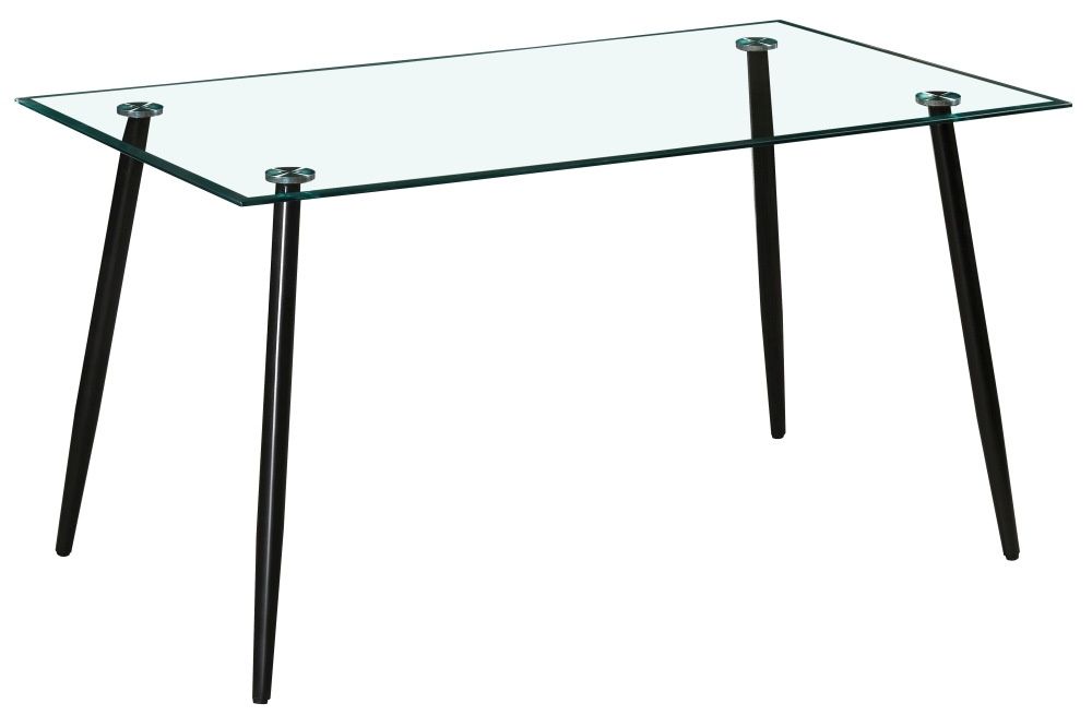 Harrow Glass 4 Seater Dining Table 140cm