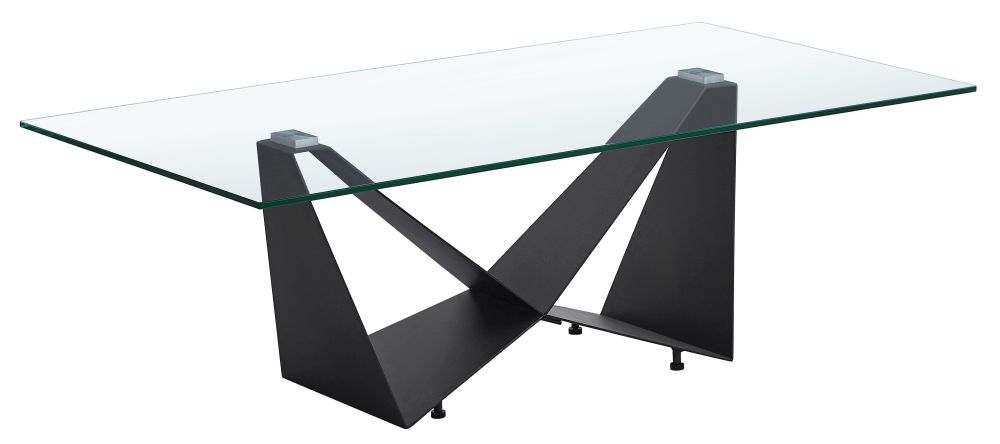 Milan Dark Grey And Glass Coffee Table